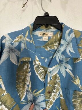 Joe Marlin Blue Floral Button-Down Camp Shirt